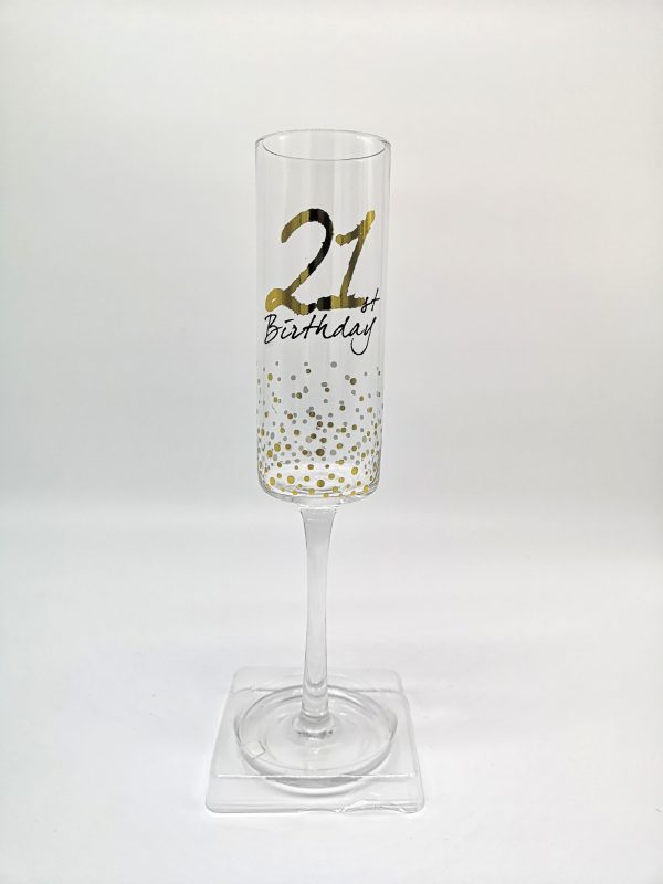 21st Birthday Champagne Glass, Ireland