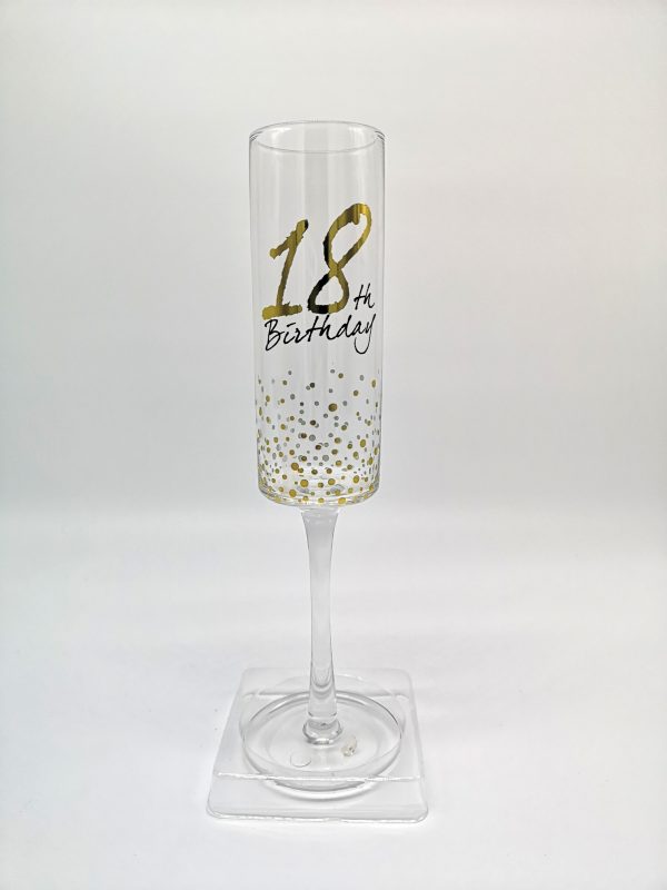 18th Birthday Champagne Glass, Ireland