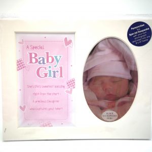 Keepsake Photo Frame Mount “Baby Girl”, Gift, Ireland