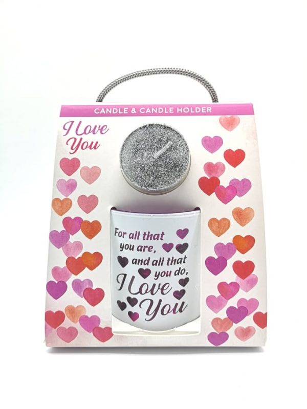 I Love You Sentimental Candle & Candle Holder, Gift, Ireland