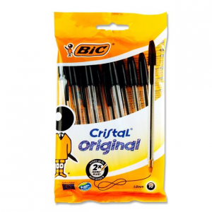 Bic: Black Cristal Ballpoint Pens 10pk, Ireland