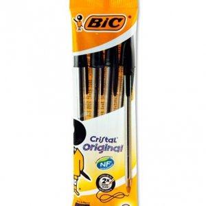 Bic: Black Cristal Original Ballpoint Pens, 4pk, Ireland