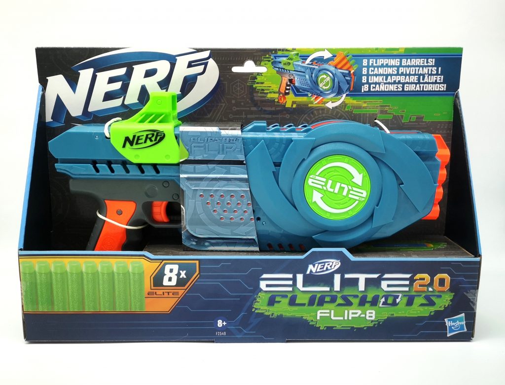 Nerf Elite 2.0 Flipshots Flip-8 - Blaster Avec 8 Canons Pivotants Et 8 Fléchettes