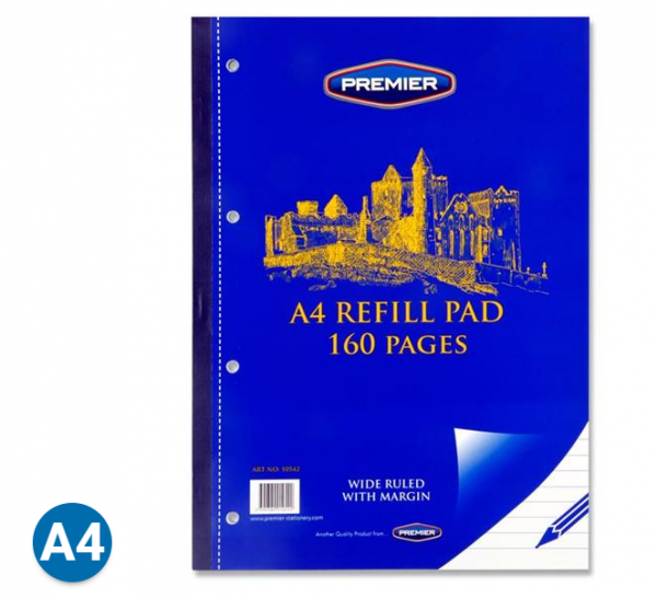 Premier-A4-160pg-Refill-Pad-Side-Ireland.