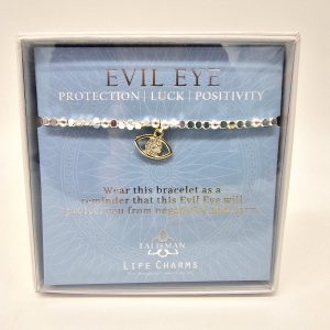Life Charms Bracelet - Evil Eye, gift, Ireland