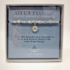 Life Charms Bracelet - Lotus Flower, gift, Ireland