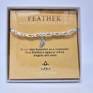 Life Charms Bracelet - Feather, Gift, Ireland