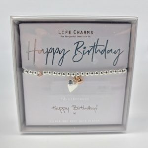 Life Charms Bracelet Happy Birthday, Jewellery, Gift, Ireland