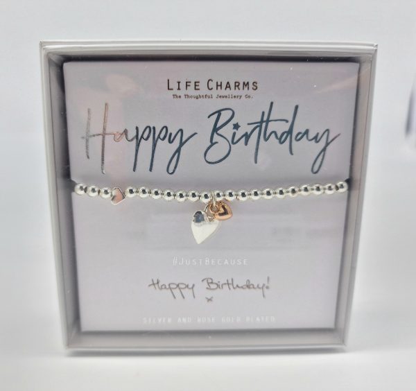 Life Charms Bracelet Happy Birthday, Jewellery, Gift, Ireland