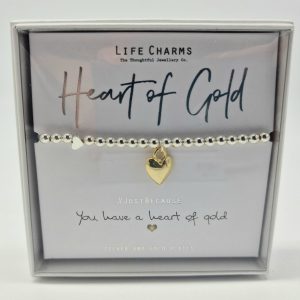 Life Charms Bracelet heart of gold, Jewellery, Gift, Ireland