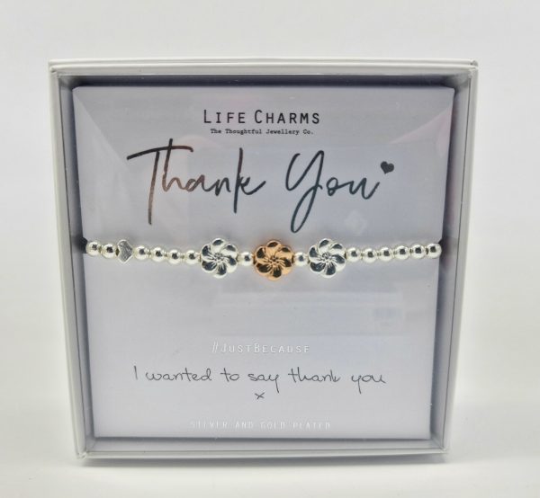 Life Charms Bracelet Thank You, Jewellery, Gift, Ireland