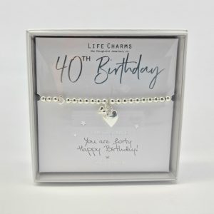 Life Charms Bracelet 40th Birthday, Jewellery, Gift, Ireland