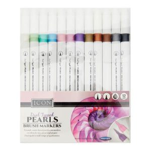 Dual Tipped Brush Markers - Metallic Pearl